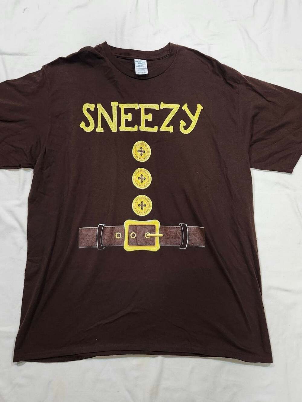 Port & Company Sneezy Dwarf Costume T-Shirt Brown